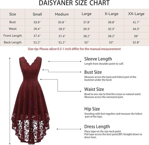 فستان Daisyaner النسائي برقبة على شكل حرف V على شكل حرف a عالي ومنخفض، فستان رسمي مزين بالزهور من الدانتيل لحفلات العودة للوطن، فستان وصيفة العروس للحفلات الراقصة in Saudi Arabia
