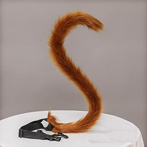 Ylucky Faux Fur Cat Ears Hair Clip Furry Fox Long Tail Dress Up Set Halloween Cosplay Costume in Kuwait