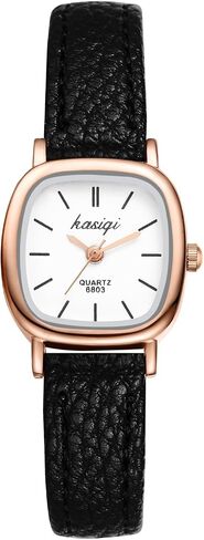 JewelryWe Women Leather Watches Small Square Analog Quartz Watch Simple Elegant Casual Dress Watch in Saudi Arabia