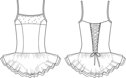فستان Mirella Girl's Corset Back Camisole Dance Tutu Tutu in Saudi Arabia