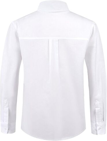 قميص أكسفورد بأكمام طويلة للأولاد من Spring&Gege قمصان قطنية بأزرار سفلية (4-14 سنة) in Kuwait