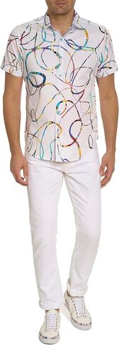 Robert Graham Men's Rampage Short-Sleeve Woven Shirt in Saudi Arabia