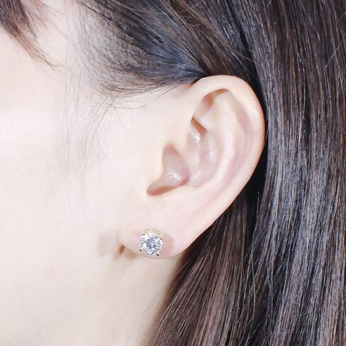 DovEggs مزدوجة 14K سدادات الأذن الصلبة 14K الذهب الأصفر 2ct 6.5mm G-H-I اللون قلوب أسهم قص سلة مواسانيت أقراط مسمار الدفع مرة أخرى للنساء in Saudi Arabia