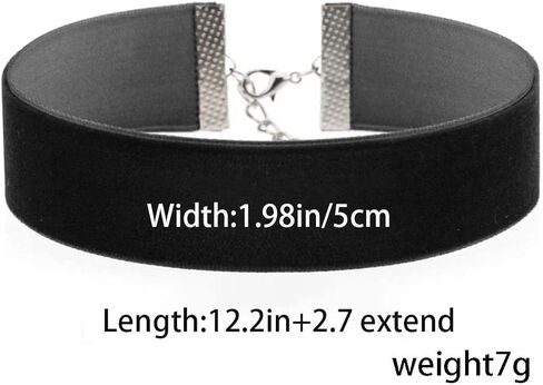Black Velvet Choker Necklace Gothic Simple Punk Leather Collar Jewelry for Women and Teen Girls in Kuwait