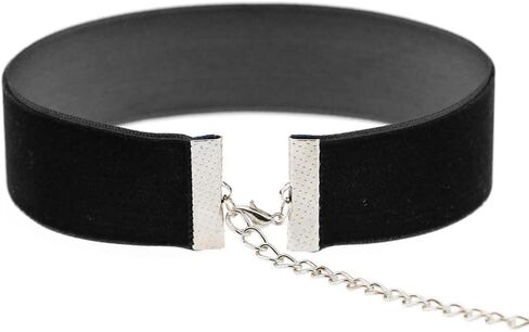 Black Velvet Choker Necklace Gothic Simple Punk Leather Collar Jewelry for Women and Teen Girls in Kuwait