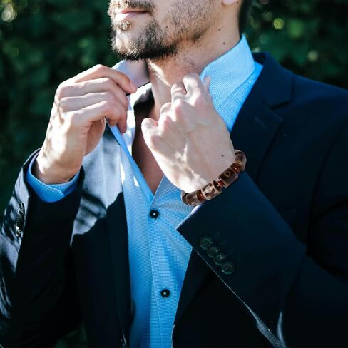 Tibetan Dzi Beads Bracelet Mala Beads Luxury Jewelry Agate Elastic Bracelet Amulet Bangle Attract Good Luck for Women and Men Friend Mother's Day Valentine's Day Christmas Birthdays Gift in Saudi Arabia