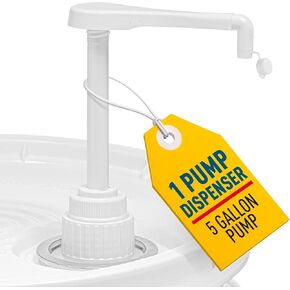 Heavy-Duty 5-Gallon Bucket Pump Dispenser – Compatible with Oil, Laundry Soap, Detergent, Fabric Softener, Degreasers, and More. Includes a Leak-Proof Cap, Making it Ideal for Commercial and Household
