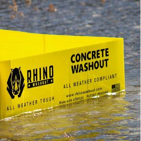 Concrete Pump Placing Line System Rhino Washout Container Morter Stucco Shotcrete All Weather Tough Corrugated Cleanout Box (WOP-070SU)