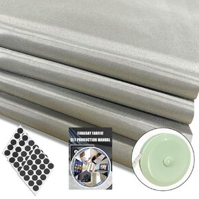 Faraday Fabric 43" W×236" L(Big 6 Yards) Faraday Military Grade Conductive Material