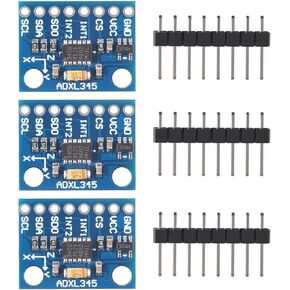 3PCS GY-291 ADXL345 3-Axis Digital Acceleration of Gravity Tilt Module with IIC SPI Transmission for Arduino (3PCS)
