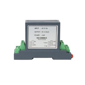 DC Current Sensor,Current Sensing Relay,0-5A Output Signal DC 4-20mA Current Transmitter Transformer DIN Rail Installation for DC Current Measurement