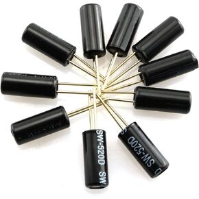 Tegg 10PCS SW-520D Metal Ball Switch Angle Tilt Vibration Shaking Switch for Arduino Raspberry Pi DIY