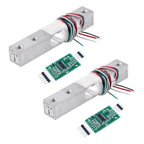 5kg Digital Load Cell Weight Sensor+HX711 AD Weighing Sensor Module for Arduino DIY Electronic Portable Kitchen Scale（2 Sets）