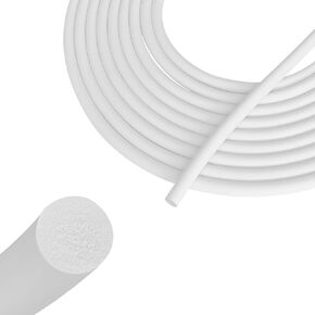 Backer Rod 1/4 Inch, EPDM Rubber Foam Caulk Saver 50' White Weather Strip Seal for Concrete Joints, Wall Cracks, Driveway and Joint Fillers.