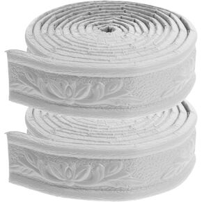 أشرطة CLISPEED 2 رول للمطبخ، نمط منقوش ثلاثي الأبعاد لتزيين الجدران، ملصقات حدود ذاتية اللصق، شريط حواف للحمام، نافذة جدار المطبخ، حوض الاستحمام in Kuwait