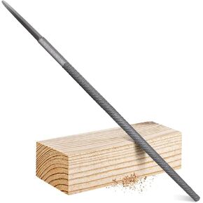 6" Triangular Medium Cut File, Double Cut Teeth, Made of High Carbon Steel, Half Round Hand File Without Handle, Suitable for Shaping Metal, Wood, etc