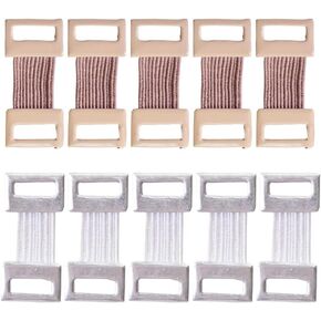 10 Pcs White/Coffee Bandage Wrap Stretch Metal Clips Fixation Clamps Hooks Kit for Sport Replacement Elastic Bandage Wrap Clips Bandaging Supplies