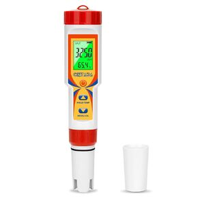 Pool Water Tester 6 in 1 Digital pH and Salinity Meter for Swimming Pool Hot Tub Hydroponics Aquarium Multi-functional pH Salt ORP EC TDS Temp Tester Kit