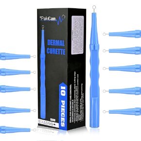 Sterile Disposable Dermal Curettes, Easy Peel Packing - Box of 10 (4 mm)