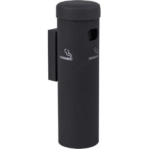 Aarco Black SB15W Wall Mounted Cigarette/Ash Receptacle