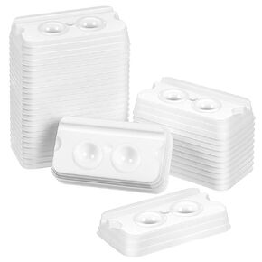 1000 Pcs Disposable Dental Mixing Well 2 Wells Plastic Mini Mixing Trays for Mixing Materials (2 Wells, White)