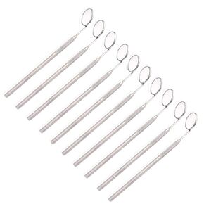 OdontoMed2011® 10 PIECES DENTAL MOUTH MIRROR #5 with HANDLE STAINLESS STEEL