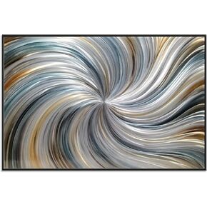 لوحة فنية جدارية معدنية من SYGALLERIER - طيور البجع مصنوعة يدويًا على لوحة ألومنيوم مقاس 24×16 بوصة على شكل ساحل وشاطئ - غرفة معيشة باللون الأزرق الفاتح، وغرفة النوم، وديكور الحمام in Kuwait