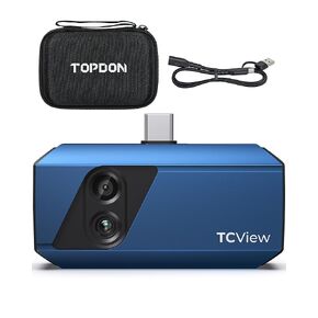 TOPDON TC001 Plus Thermal Camera for Android, 256 x 192 IR High Resolution with Visual Camera, 25Hz Refresh Rate, Dual-Lens Thermal Imaging Camera for Smartphones and Tablets, PC (not for iOS)