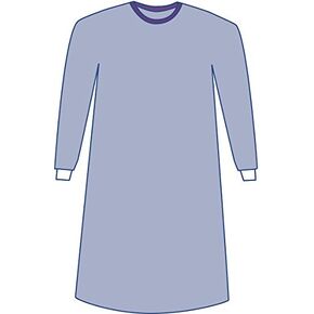 Medline DYNJP2002SL Sterile Non-Reinforced Sirus Surgical Gowns with Set-In Sleeves, X-Large, Blue (Pack of 20)