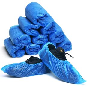 Disposable Shoe Covers Non-skid Shoe Cover - Disposable Blue Booties (200 pcs)