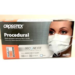 Crosstex CR-GCPBL Procedural Face Earloop Mask Blue (Pack of 50)