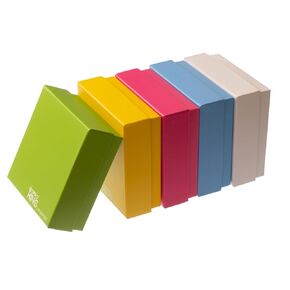 100-Well 2 Inch Height Lab Freezer Box with Lid, Microtube Storage Box, Fit 0.5mL/1.5/2.0mL Microcentrifuge Tubes Vials, Cardboard Freezer Lab Box, Assorted Colors, 5 Pcs/Pack
