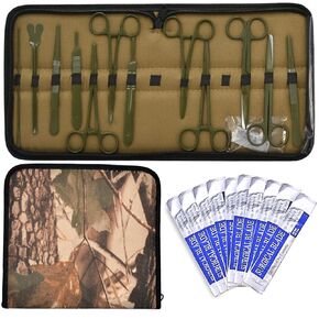 Advanced Dissection Kit - 24 Pieces Total. High Grade Stainless Steel Instruments Perfect for Anatomy, Biology, Botany, Veterinary and Medical Students 11 Bonus Scalpel MLT-03