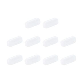 MECCANIXITY Magnetic Stirrer Mixer Stir Bar Rod 10mm(0.39") x6mm Cylinder Shape PTFE Coating Magnet White for Laboratory 10Pcs