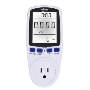 YICHENG Electrical Usage Monitor,Watt Meter,Power Meter,Wattage Meter,Energy Voltage amp Meter Tester with,Overload Protection,7 Modes Display(White Backlight)