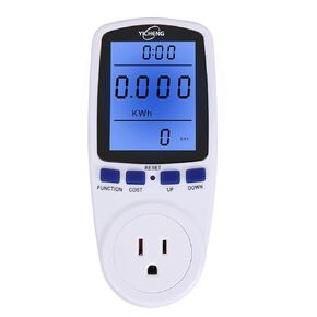 YICHENG Electrical Usage Monitor,Watt Meter,Power Meter,Wattage Meter,Energy Voltage amp Meter Tester with,Overload Protection,7 Modes Display(White Backlight)