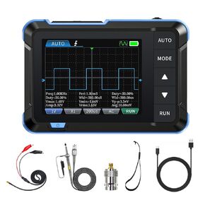 DSO153 2 in 1 Handheld Oscilloscope Signal Generator, 2.8" Digital Oscilloscope Kit, 5MSa/s Sampling Rate 1MHz Bandwidth, 0-10KHz Adjustable Signal Generator