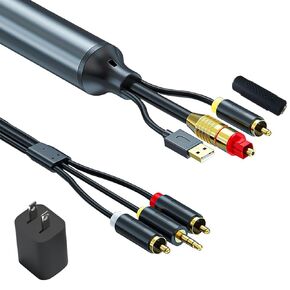 Digital Coaxial Optical to Analog 3.5mm AUX Audio Cable,Toslink Optical to RCA Adapter forTV/PS4/Xbox/DVD/Optical Port to Sound Box Amplifier Headset（10ft）