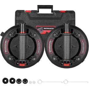 8" Electric Vacuum Suction Cups Lifter with Battery 3000mAh Max Load 600lbs Glass Suction Cups Auto Detect and Replenish Pressure for Transport Glass Tile Granite Windshield (1pack).