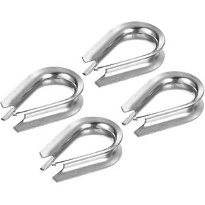 PATIKIL 12mm 1/2 Inch Wire Rope Thimble, 2Pack Cable Thimbles 304 Stainless Steel Rigging for Boat Rigging
