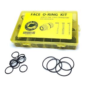 Hydraulic O-Ring Kit FACE ORFS Fittings 155 Pieces (8 Common Sizes) SAE Buna-N 90 Durometer