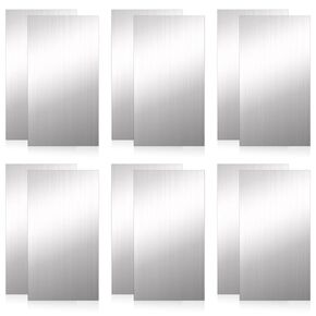 6pcs Stainless Steel Shim Stock Kit 6" X 6" Metal Shim Stock Metal Shims for Leveling, 0.001", 0.0015", 0.002", 0.003", 0.004", 0.008" Thickness Shim Stock Assortment