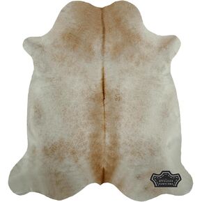 Rare Breed Cowhide Rug Collection- Natural Cowhide Rugs for Living Room & Bedroom - Genuine Leather & Fur Animal Rug - Luxury & Modern Accent Cowhide Area Rug - Gray Large