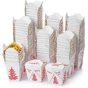 150 Pcs Chinese Take out Boxes Pagoda Take out Food Container Disposable Chinese Takeout Containers Chinese Food Boxes for Picnic, Restaurants, Asian Theme Party Favors Decorations (8 oz)