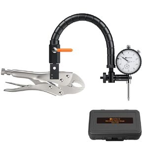 Neoteck Disc Brake Rotor Gauge Set 0-1"/0.001" Ball Joint Runout Gauge Set with 13.77" Flexible Arm and 7" Tight Grip Locking Plier,Widely Used in Automotive Maintenance and Industrial Processes