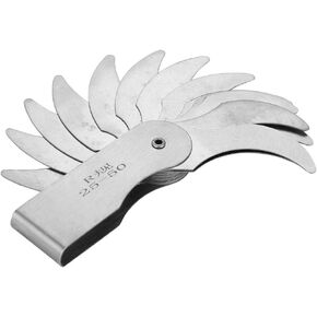 مقياس نصف القطر، R0.3-1.5/ R1-6.5/ R7-14.5/ R15-25 // R25-50/R52-100MM مقياس نصف قطر من الفولاذ المقاوم للصدأ (R25-50MM)