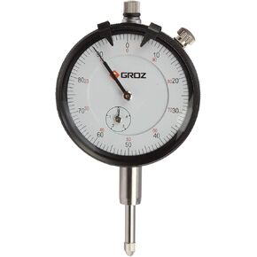 Groz 16205 DIAL Indicator, 0-1" x. 001", 0-100, AGD2, White FACE, Lug Back