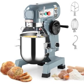 Commercial Food Mixer, Takywep 15QT 600W Commercial Mixer for Bakeries 3 Speeds Adjustable, with 3 Different Attachments, Heavy Duty Food Mixer with Stainless Steel Bowl Stand Mixer