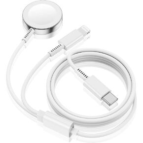 Upgraded for Apple Watch Charger Cable USB C,[MFi Certified] Magnetic for iWatch Charging Cable 6ft, Type C 2-in-1 for iWatch Charging Cord for Apple Watch Series Ultra 9 8 7 6 5 4 3 SE & iPhone 14/13
