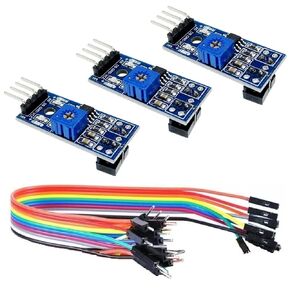 3Pcs 3.3-5V TCRT5000 Infrared Reflective Sensor IR Photoelectric Switch Barrier Line Obstacle Avoidance Module Tracing Sensor Tracing Module for Arduino Smart Car Robot